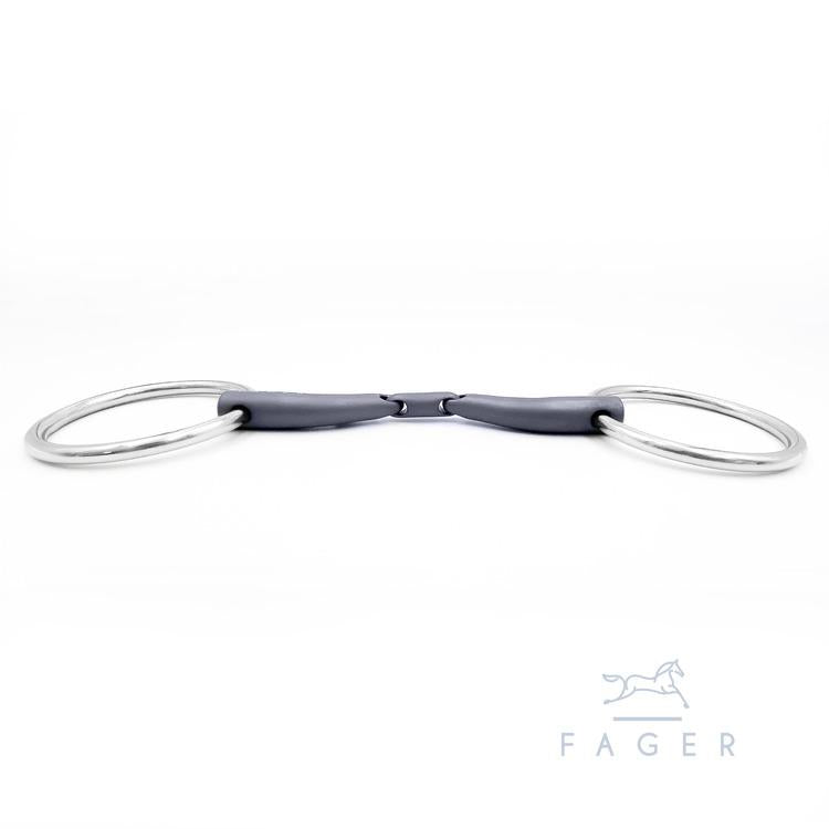 Fager Maria Titanium Double Jointed Loose Ring Snaffle