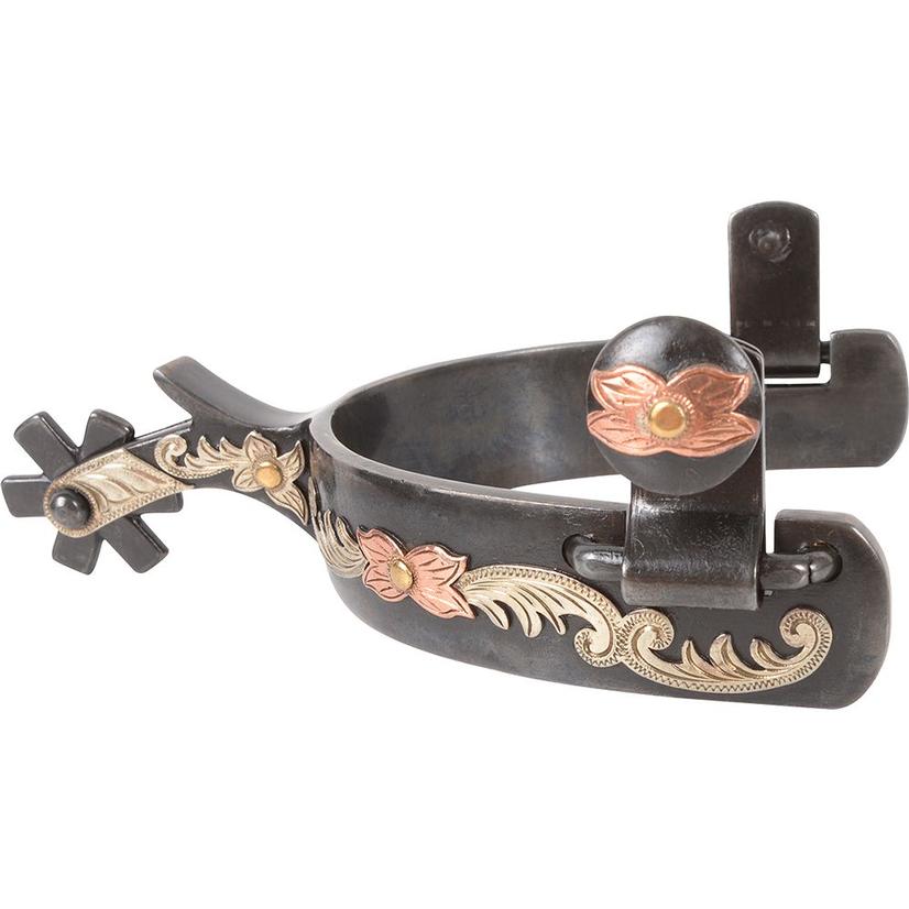 Classic Equine Flower Series 1" Band Western Spurs