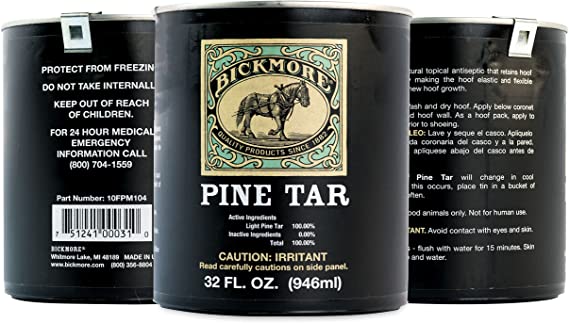BICKMORE Pine Tar Für Pferde – Natürlicher Hufteer, Antiseptisch, Fördert Hufwachstum, Gegen Risse & Infektionen