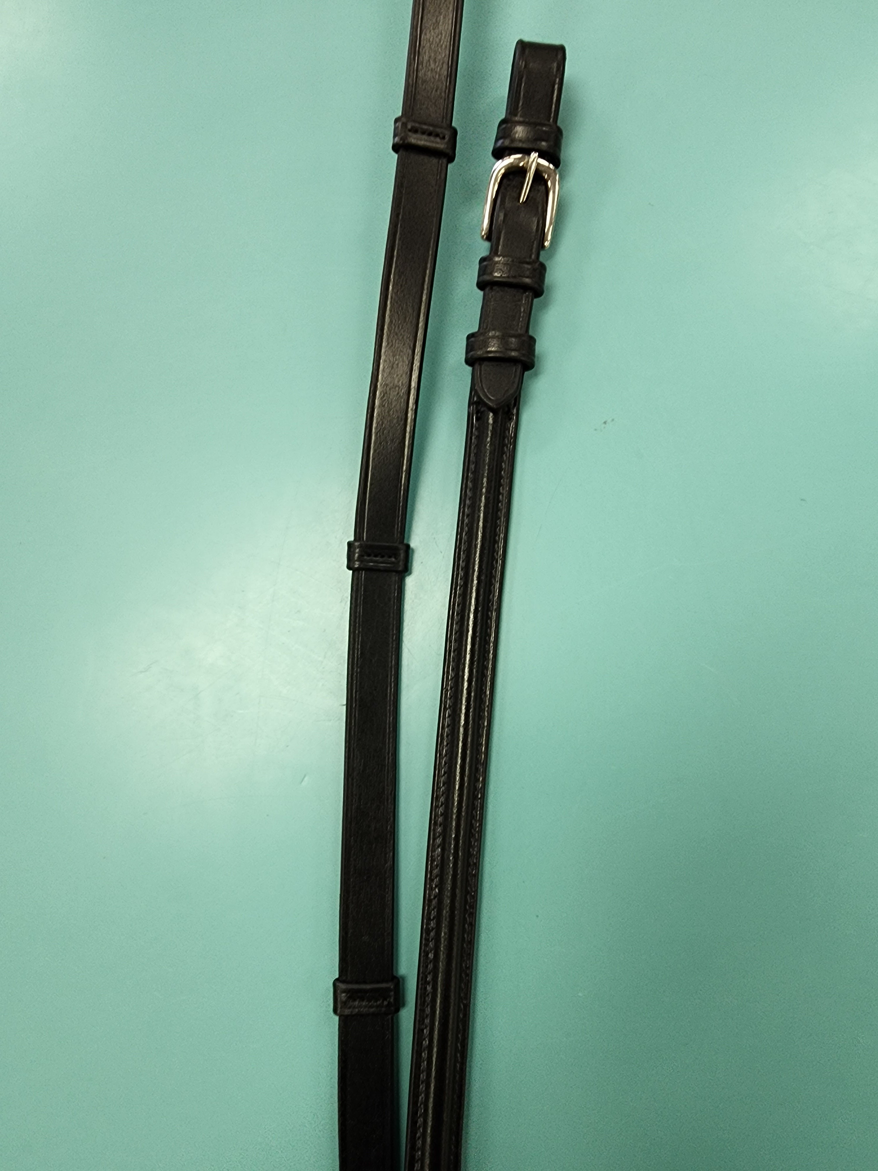 Bobbys 5/8 Rsd Stops Rein Bk Std