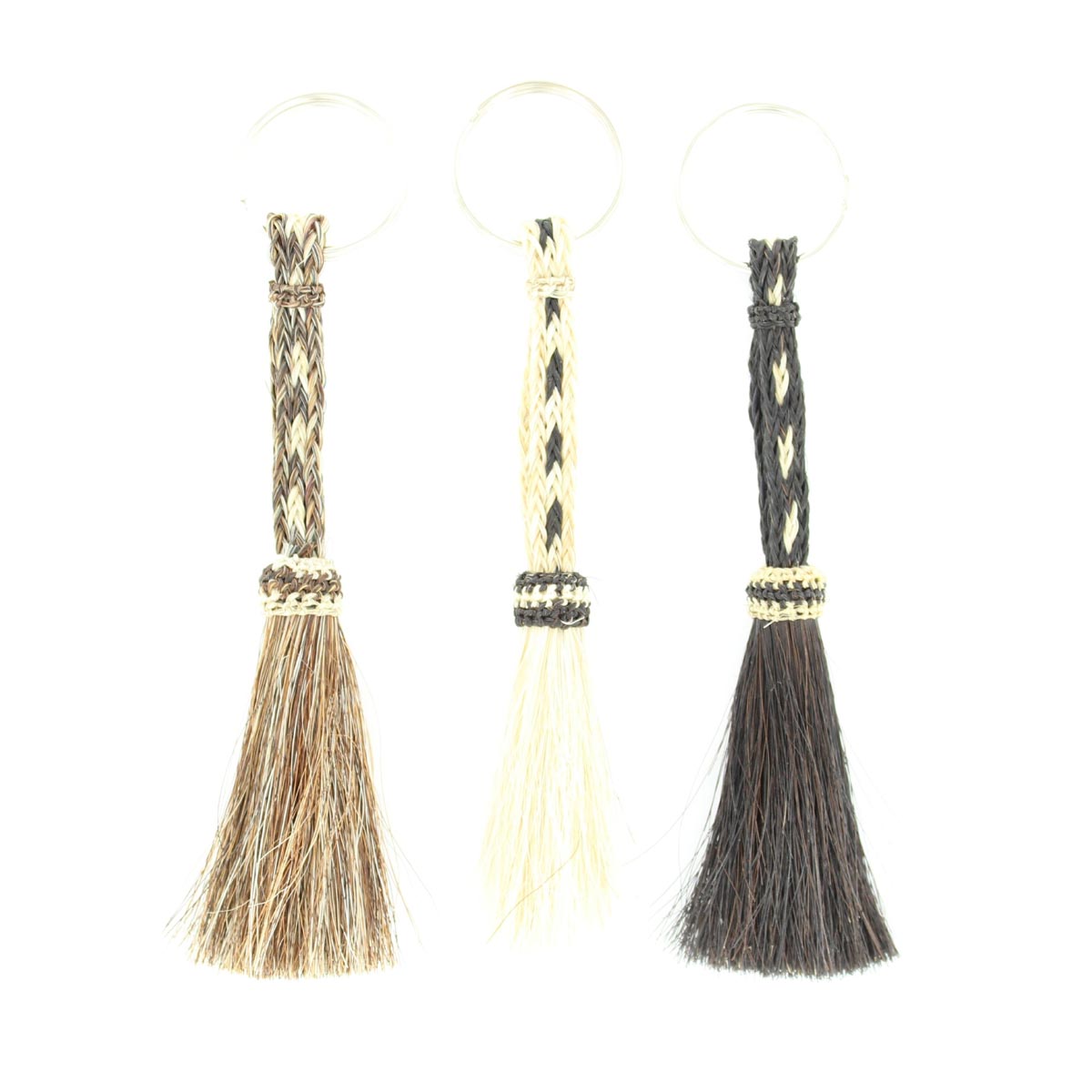 Braided 100% Horsehair Keychain