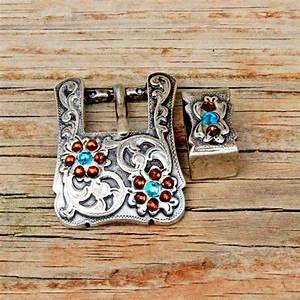 Cart Buckle Antique Copper with Teal/Champaign/Topaz