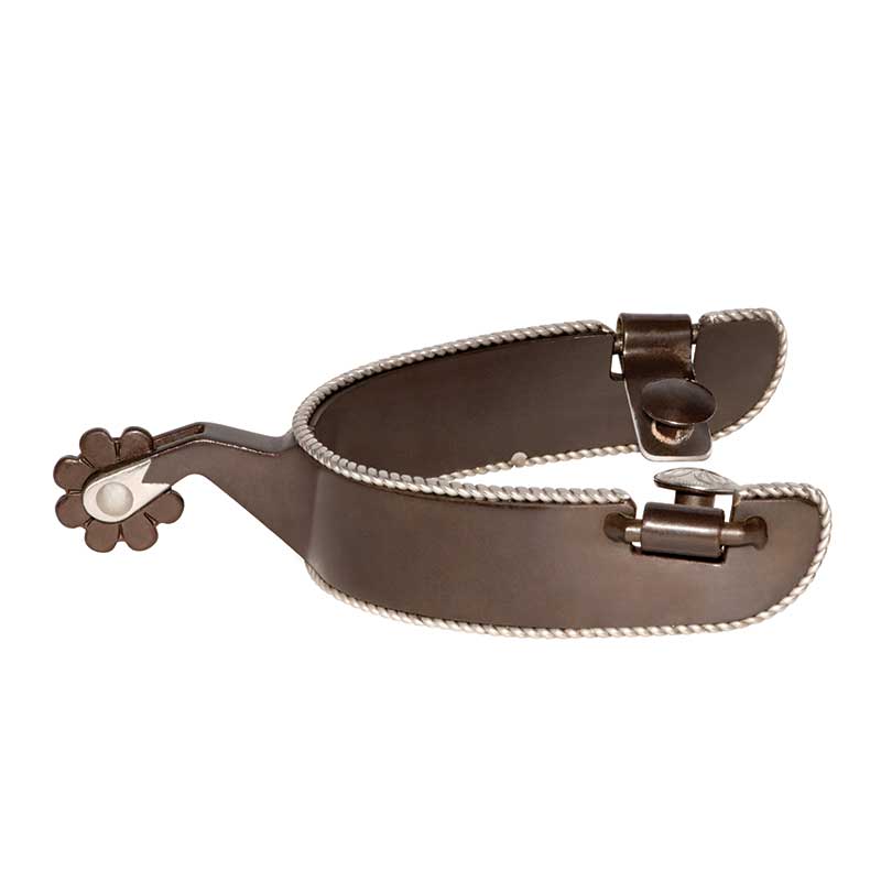 Partrade Mens Antique Rope Edge Spurs