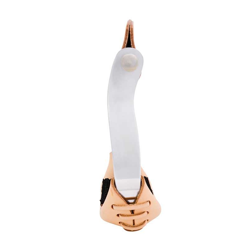 Partrade Aluminum Leather Tread Barrel Stirrup