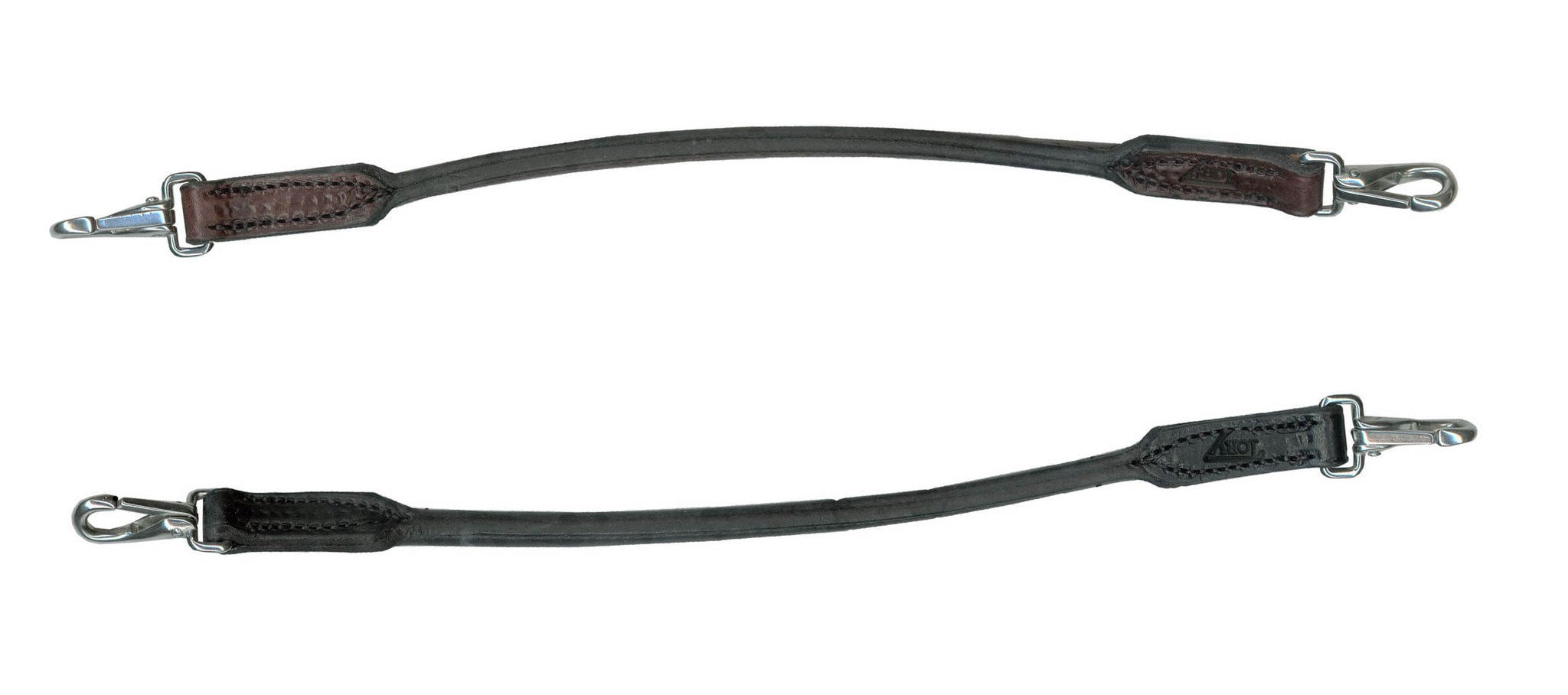 Tory Leather Rolled Grab Strap With Snaps