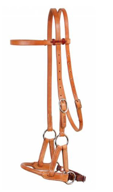 Professional's Choice Round Leather Nose Side Pull