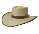Palm Straw Hat Flat Top Style
