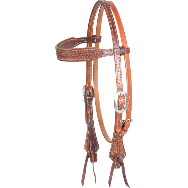 Martin Weathered Antique Mini basket Browband Headstall