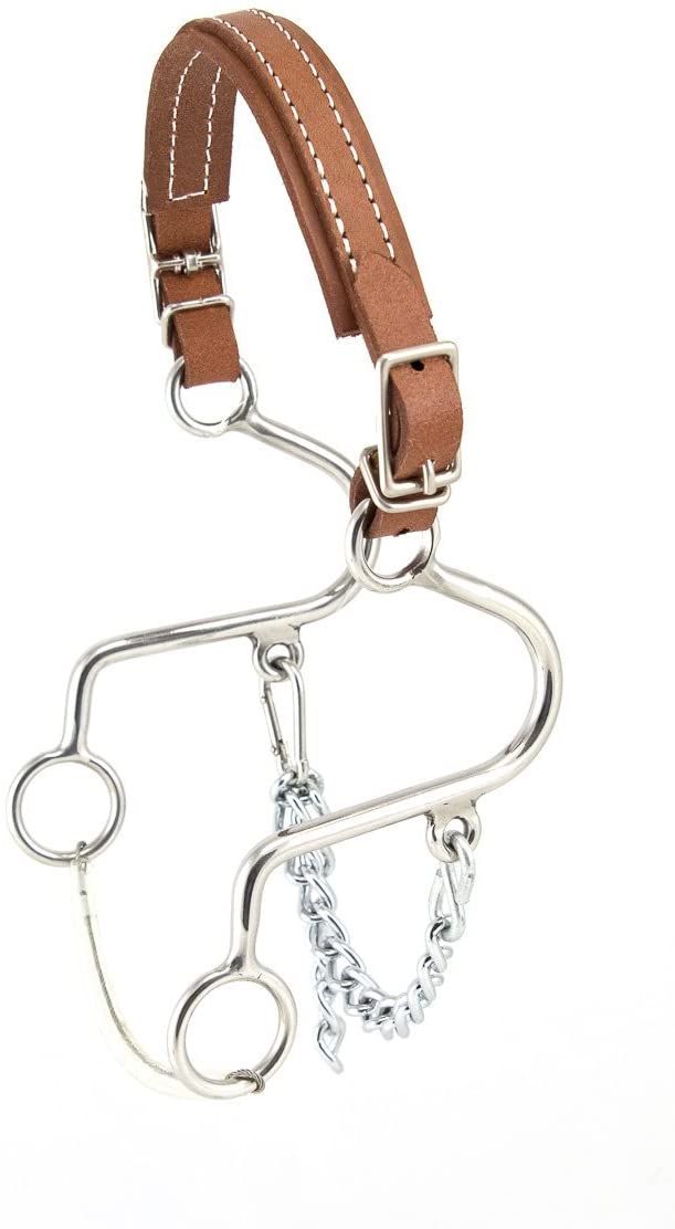 Reinsman Little "S" Flat Double Buckle Leather Hackamore