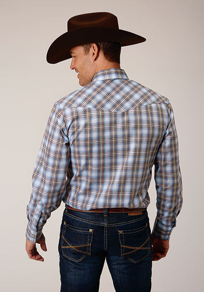 Karman Men's Classic Plaid Long Sleeve Western Shirt