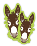Donkey 3" Sticker Waterproof | Green Donkey | Cello Sleeved