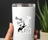 3" Tumbler Horse Sticker / Off Course Bucking / WATERPROOF