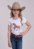 Roper Girls Short Sleeve White Tee Shirt