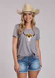 Women's Heather Grey Jersey Knit Tee