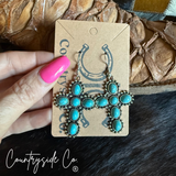 Countryside Co. Cross Turquoise Dangle Earring