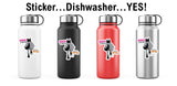 3" Tumbler Horse Sticker / Squeals Kicks Coffee / WATERPROOF