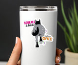 3" Tumbler Horse Sticker / Squeals Kicks Coffee / WATERPROOF
