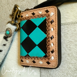 Countryside Co. The Tag Along Checkered Mini Wallet Keychain
