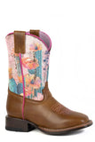 Roper Little Kids Cactus Flower Square Toe Boot
