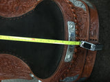 C2762  Vintage Show Saddle 16" Arabian Tree Chestnut Full Tool Saddle