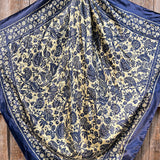Rodeo Drive Royal Blue & Cream Paisley Wild Rag - Western Scarf