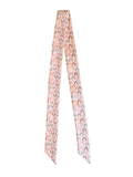 Tirzah Lane Art Colorful Lucky Horseshoes Twilly Scarf: Western Satin Chiffon Hair & Neck Scarf
