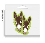 Donkey 3" Sticker Waterproof | Green Donkey | Cello Sleeved