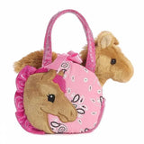 Kelley and Company 7" Plush Horse Stuffed Animal in Pink Paisley Purse