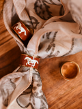 Tirzah Lane Art Wild Horse Stainless Steel Scarf Slide in Rust Western Silk Scarf Accessory