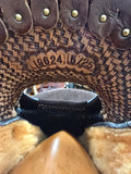 Double J Brittany Pozzi Barrel Saddle Tooled Wicker 14"