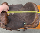 Double J Brittany Pozzi Barrel Saddle Tooled Wicker 14"