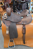Double J Brittany Pozzi Barrel Saddle Tooled Wicker 14"