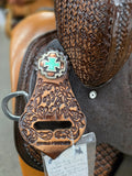 Double J Brittany Pozzi Barrel Saddle Tooled Wicker 14"