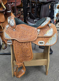 Used Dale Chavez Show Saddle w/ Two Toned Silver - 16