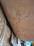 Used Dale Chavez Show Saddle w/ Two Toned Silver - 16" Medium