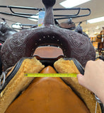 Used Circle Y Great Oak Barrel Saddle - 16" Wide