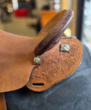 Used Circle Y Great Oak Barrel Saddle - 16" Wide