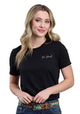 Tin Haul Womens Running Horses Collage On Back Tee