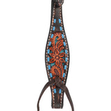 Circle Y Bronco Blue Texas Flower Browband Headstall