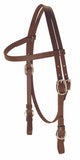 Beta Browband Headstall by Berlin Leather - Buckle Cheeks