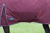 WeatherBeeta ComFiTec Essential Detach-A-Neck Turnout - Burgundy/Navy (220g)