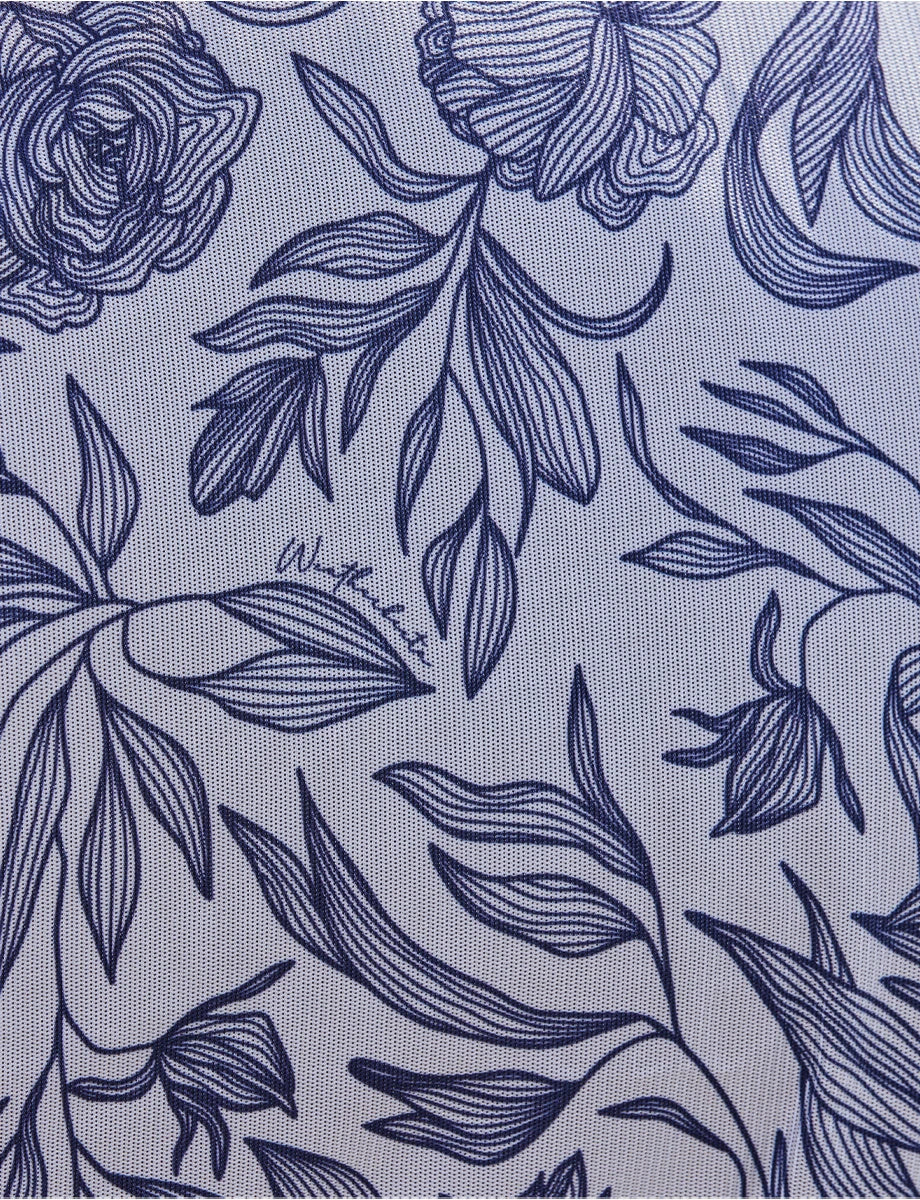 Weatherbeeta ComFiTec Limited Edition Fly Sheet Combo - White/Navy Floral Print