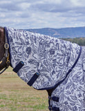 Weatherbeeta ComFiTec Limited Edition Fly Sheet Combo - White/Navy Floral Print