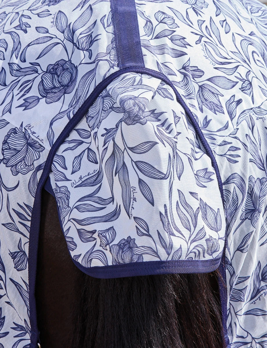 Weatherbeeta ComFiTec Limited Edition Fly Sheet Combo - White/Navy Floral Print