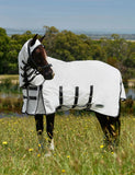 Weatherbeeta ComFiTec Sweet Itch Shield Fly Sheet Combo - White/Charcoal
