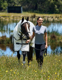Weatherbeeta ComFiTec Sweet Itch Shield Fly Sheet Combo - White/Charcoal