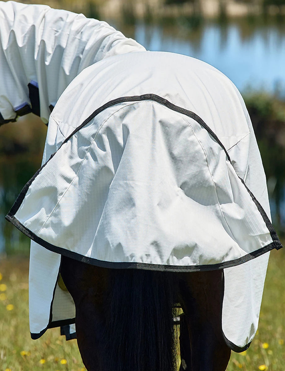 Weatherbeeta ComFiTec Sweet Itch Shield Fly Sheet Combo - White/Charcoal