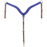 Circle Y Marfa Lights Suede Breast Collar Royal Blue