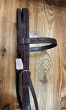 Billy Cook Brow Headstall Chocolate Roughout Inverted Sunflower