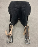 C2759 Used Circle Y Custom JBN Sunflower Tooled Treeless Barrel Saddle